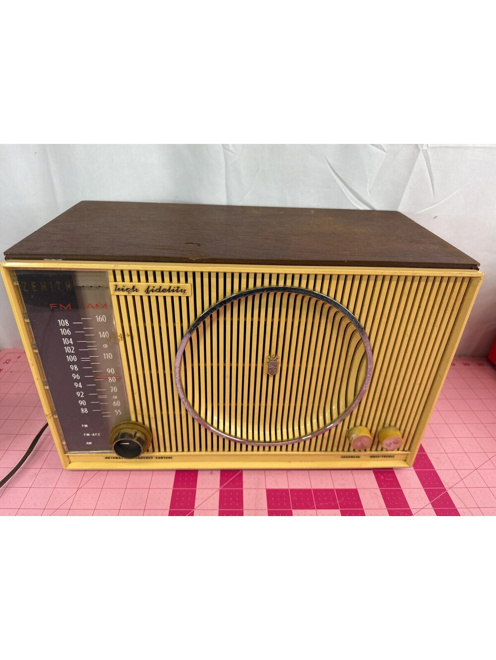 VTG MCM Mid-century Tube Zenith Radio Model S-53555 high fidelity Works